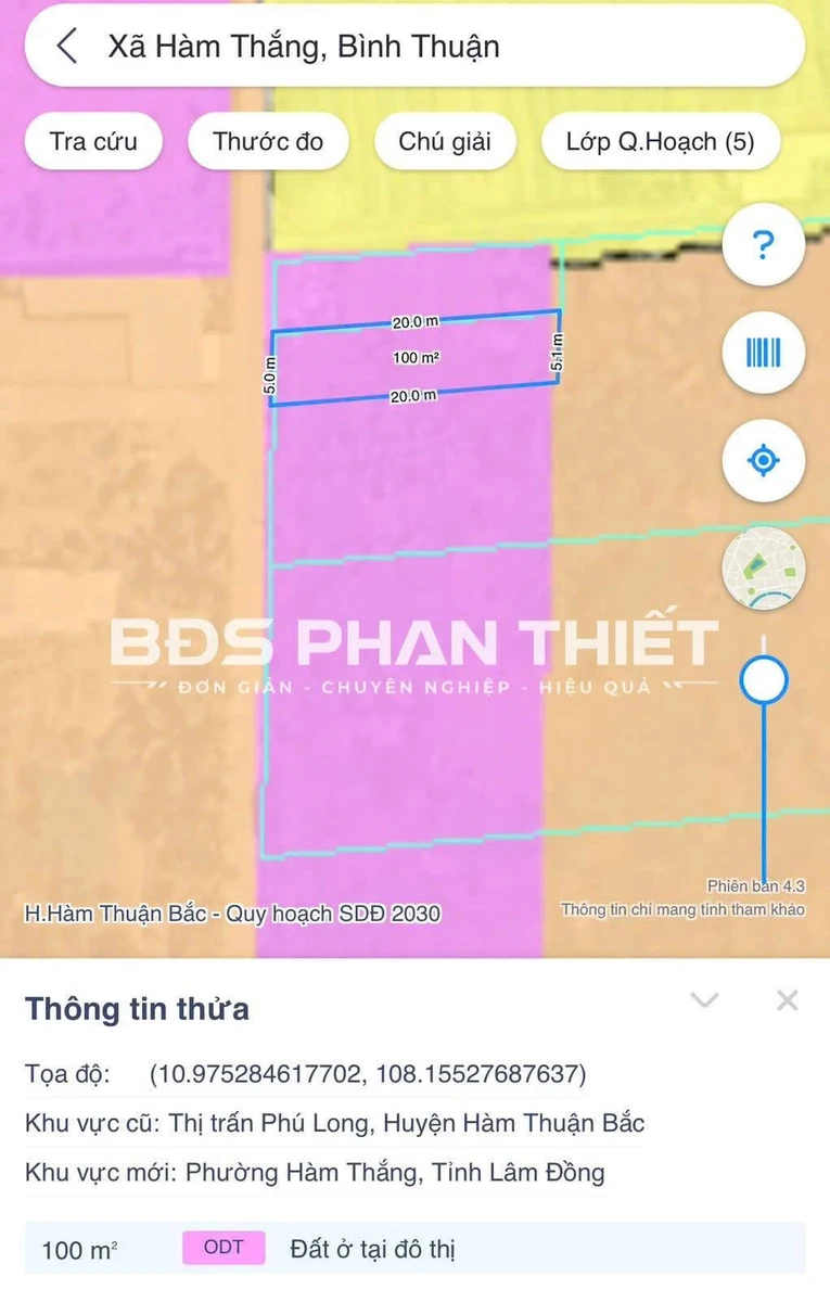 Bán đất nền 100m² Phú Cường, Phan Thiết 520 triệu - Ảnh 1