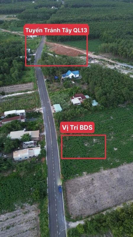 Bán đất 550m² sát QL13, giá 750 triệu