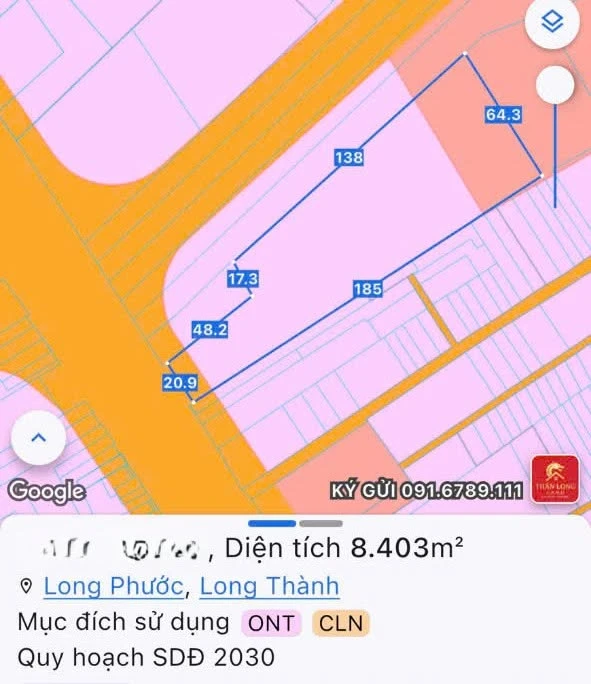 Bán nhà xưởng 8.403m² mặt tiền QL51 Long Thành, Đồng Nai 65 tỷ