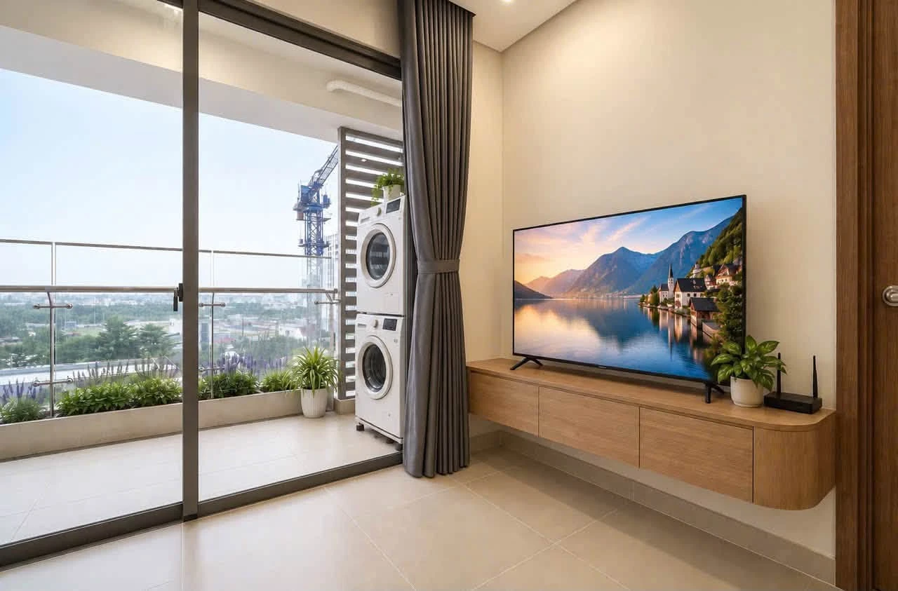 Cho thuê căn hộ 65m2, 2PN tại River Panorama Quận 7, 15 triệu/tháng - Ảnh 1