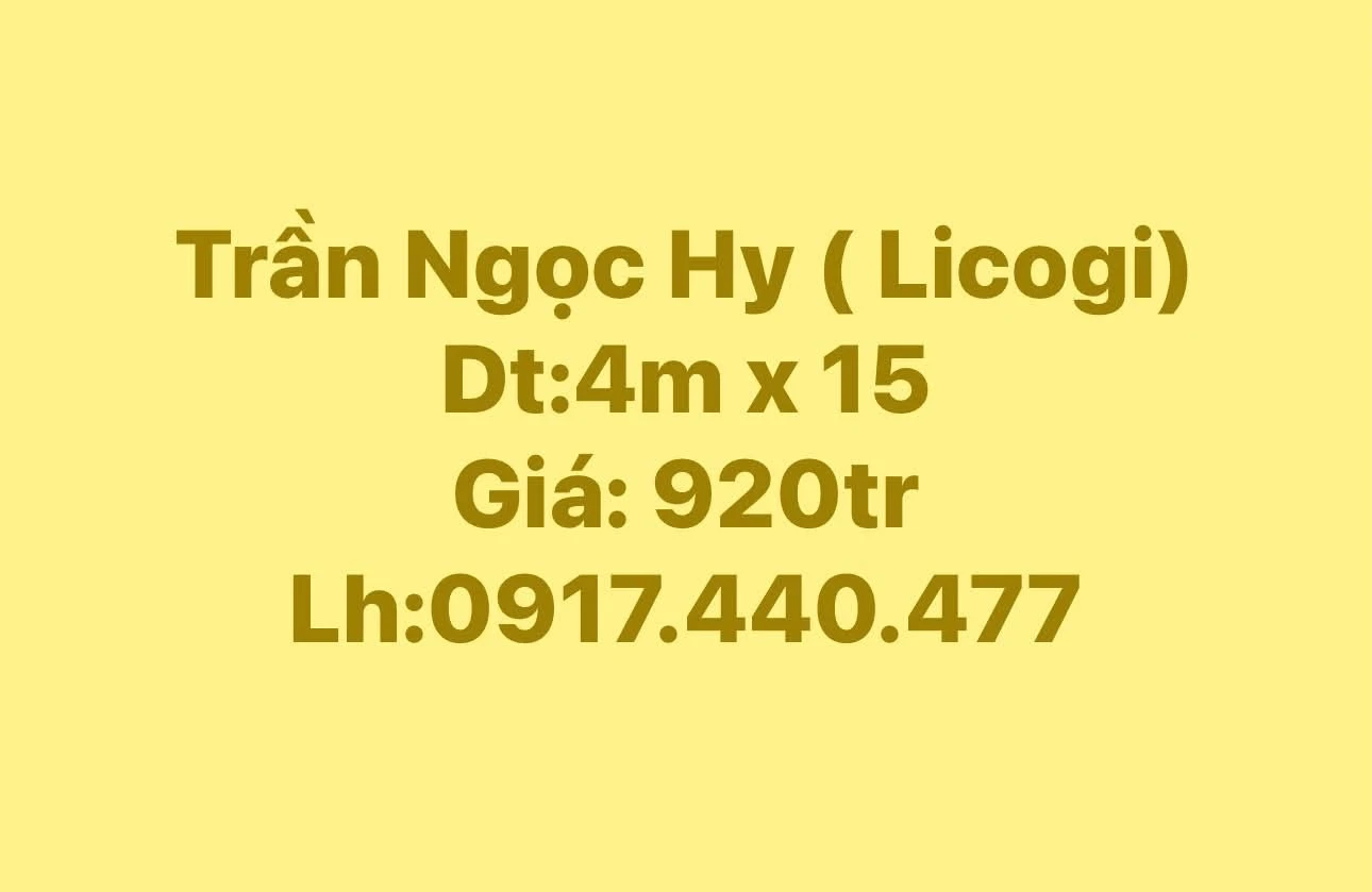 Bán nền đất 60m² đường Trần Ngọc Huy 920 triệu - Ảnh 1