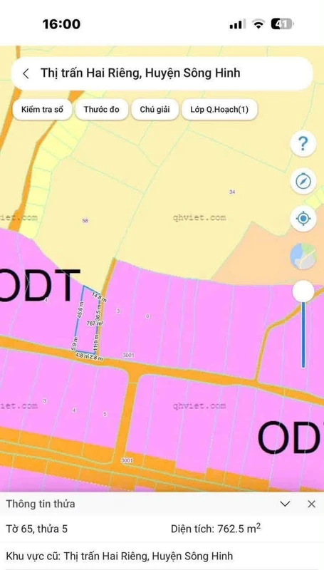 Bán đất góc 2 mặt tiền 767m² Sông Hinh 520 triệu