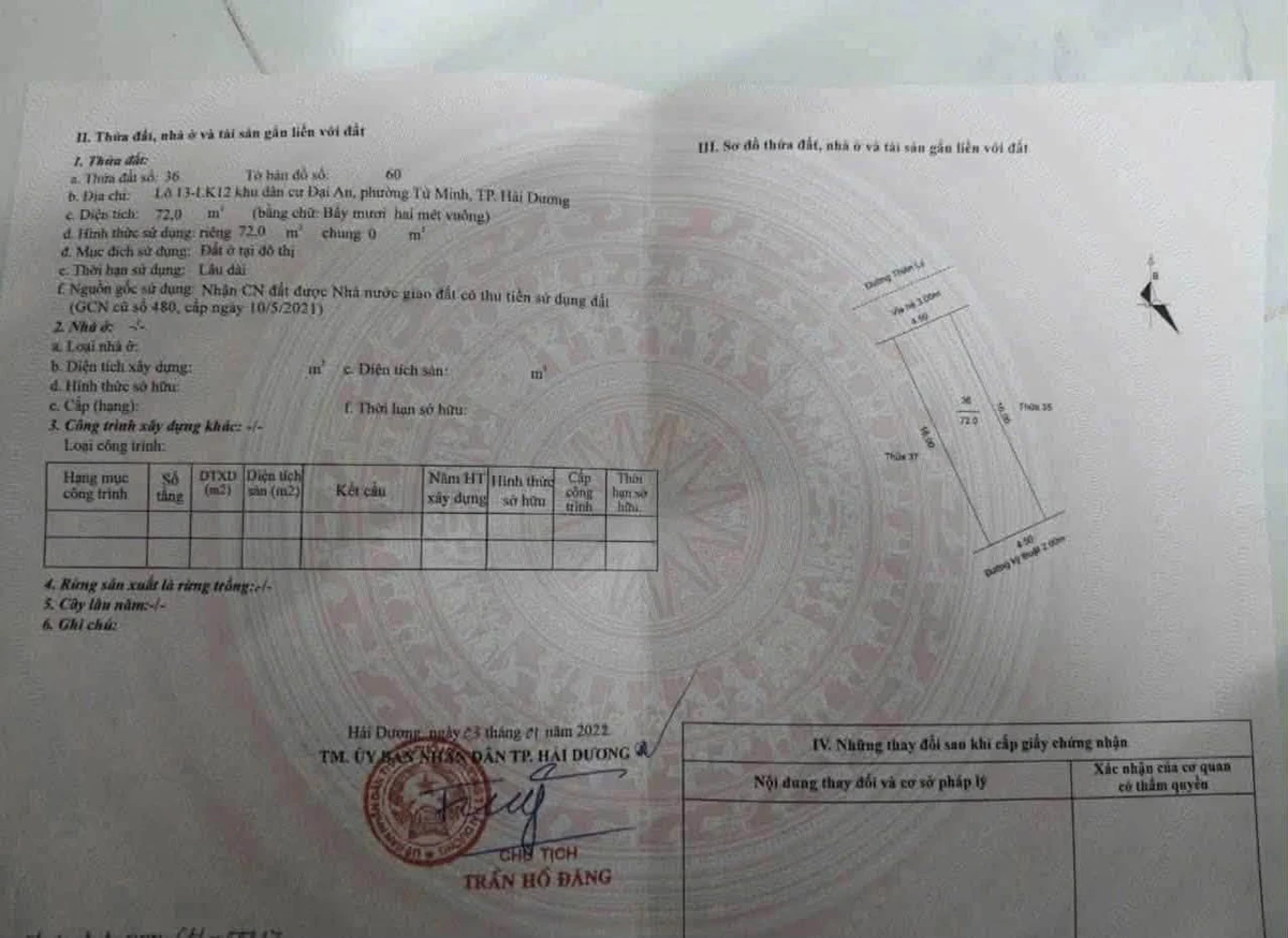 Bán đất nền 72m² KDC Đại An, Hải Phòng - Ảnh thu nhỏ 2