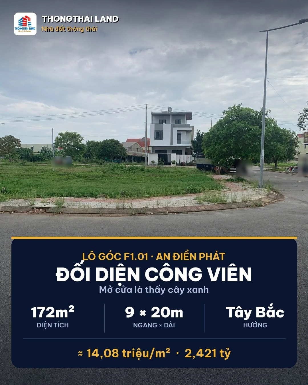 Bán lô góc đất nền 172m² An Điền Phát Quảng Ngãi - Ảnh 1