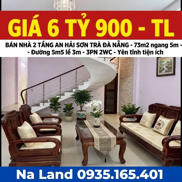 Bán nhà 2 tầng 73m² Đà Nẵng 6 tỷ 900