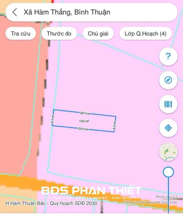 Bán đất thổ cư 102m² Hàm Thắng Phan Thiết 650 triệu