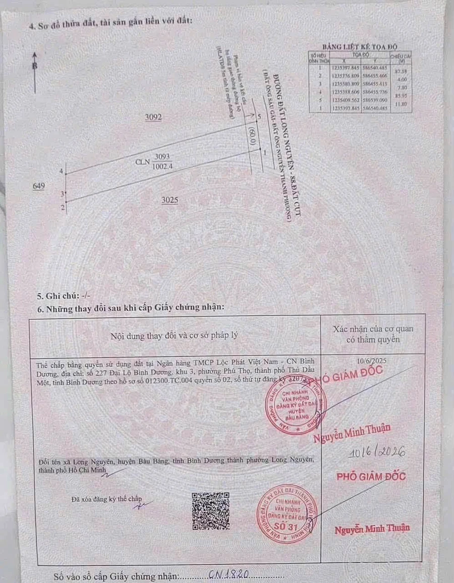 Bán đất Long Nguyên 1.000m2 gần khu dân cư Tài Lộc 700 triệu - Ảnh thu nhỏ 2