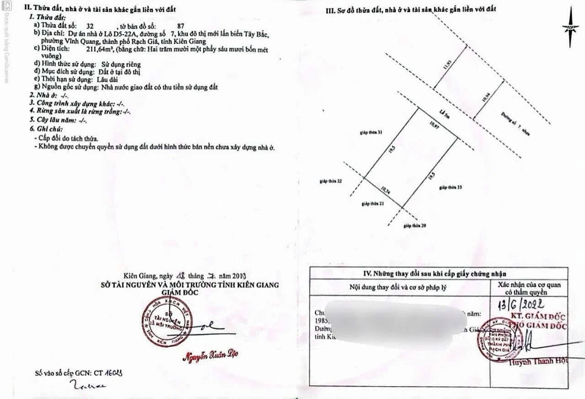 Bán biệt thự 211.6m² KDT Tây Bắc Rạch Giá, 2.87 tỷ - Ảnh thu nhỏ 2