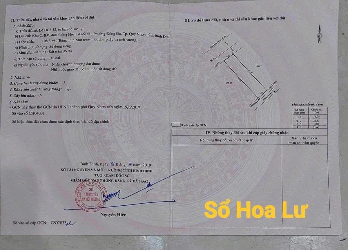 Bán đất mặt tiền Hoa Lư 108m2, Quy Nhơn 6 tỷ - Ảnh thu nhỏ 2