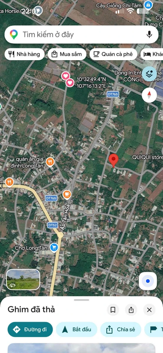 Bán đất Xã Đất Đỏ 543m2, mặt tiền Long Tân, 1 tỷ 450 - Ảnh thu nhỏ 3