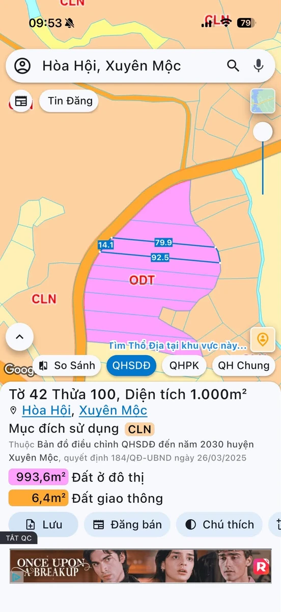 Bán đất thổ cư 50m2 Xuyên Mộc gần hồ Sông Ray 1.2 tỷ - Ảnh 1