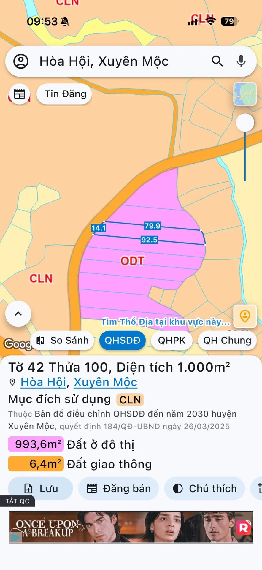 Bán đất thổ cư 50m2 Xuyên Mộc gần hồ Sông Ray 1.2 tỷ - Ảnh 1
