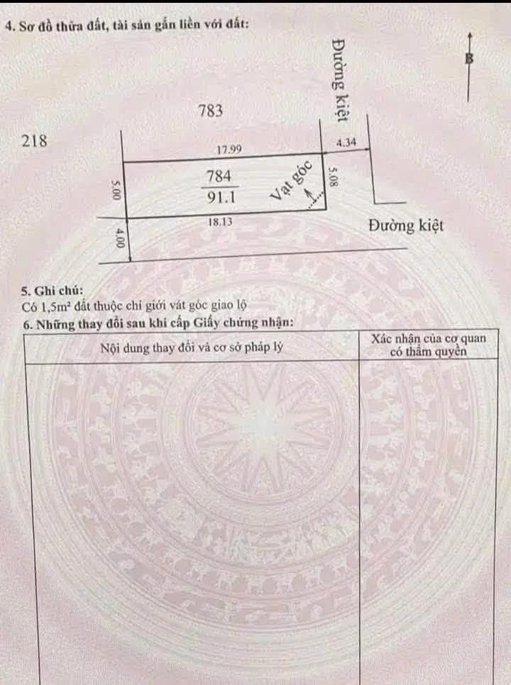 Bán lô đất 91m² 2 mặt thoáng Lê Đức Anh, TP Huế - Ảnh thu nhỏ 4