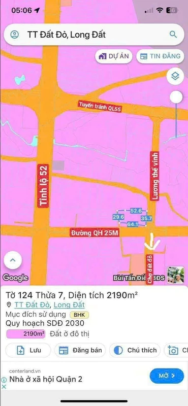 Bán lô đất thị trấn Đất Đỏ 200m2, 780 triệu