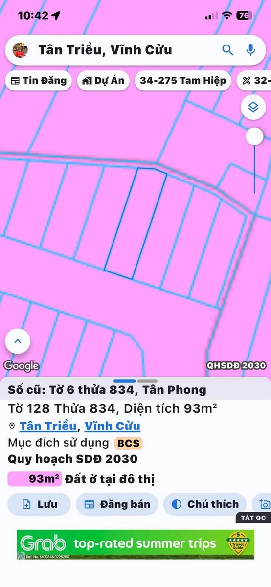Bán đất sổ riêng 90m² Tân Phú 2 tỷ 250 triệu - Ảnh 1