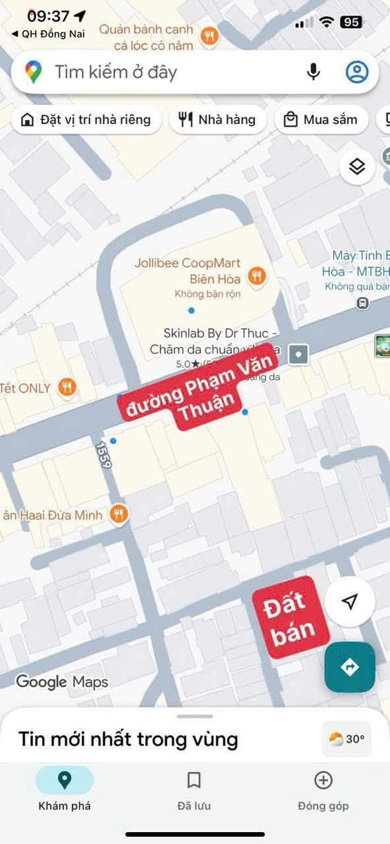 Bán lô đất góc 2 mặt tiền 94,5m2 sổ hồng riêng, hẻm đối diện Co.opmart Biên Hòa, Phường Trấn Biên - Ảnh thu nhỏ 4