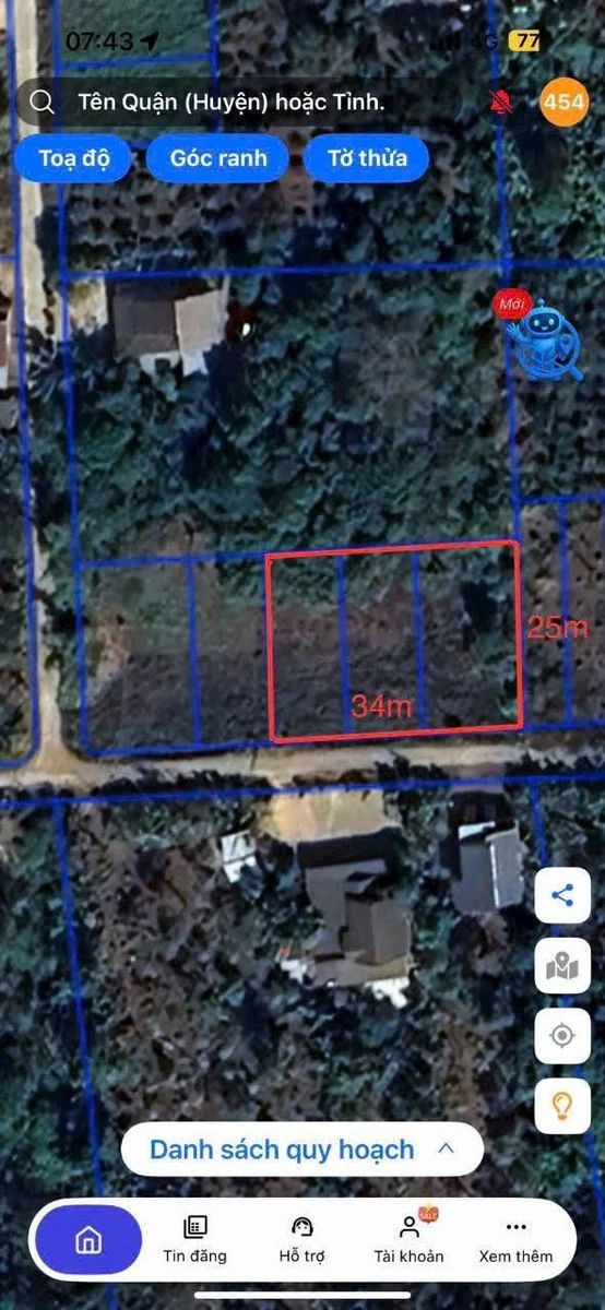 Bán lô đất mặt tiền 34x25m (850m²) KDC Bàn Cờ, giá 2.99 tỷ - Ảnh thu nhỏ 4