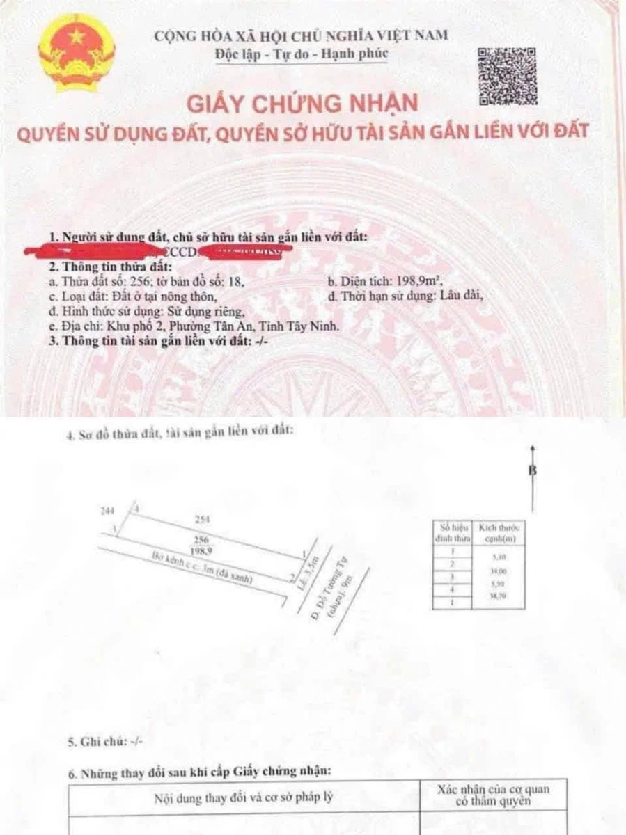 Bán đất 398m² hai mặt tiền Đỗ Tường Tự Tân An - Ảnh thu nhỏ 3