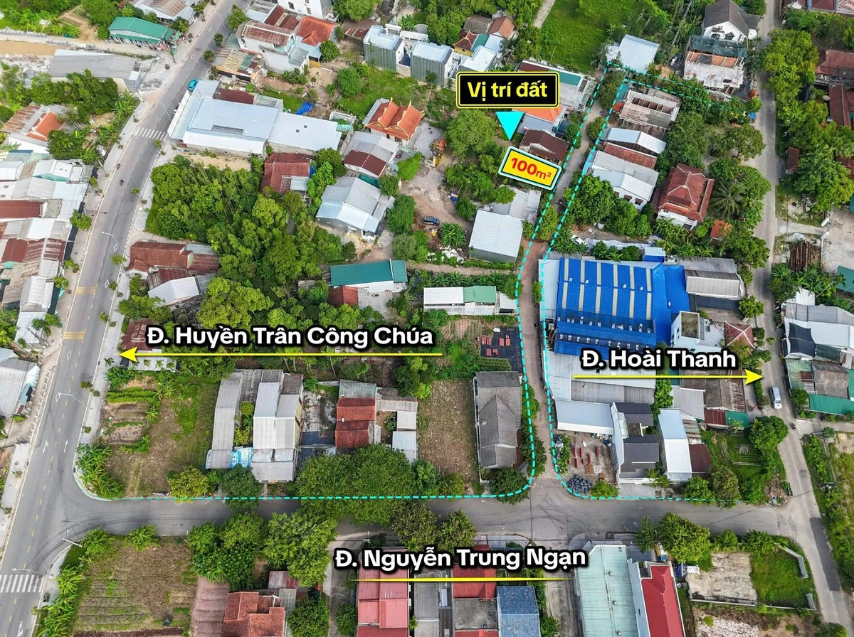 Bán đất KQH Nguyễn Trung Ngạn 100m2, ngang 6,27m nở hậu, giá 1,48 tỷ, Thủy Xuân, Huế - Ảnh 1