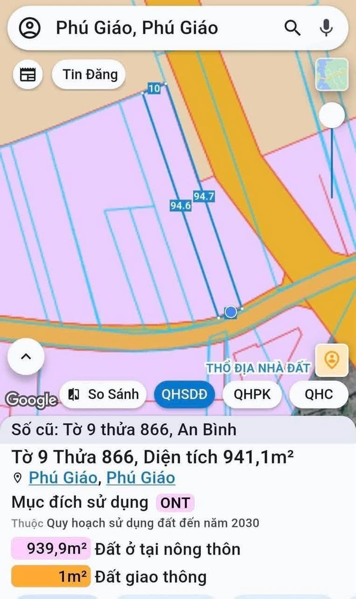 Bán đất Phú Giáo Bình Chánh 940m² sổ hồng 1,24 tỷ - Ảnh thu nhỏ 3