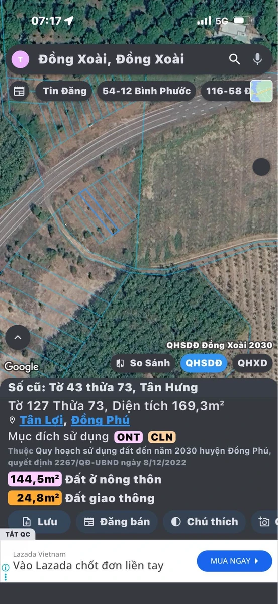 Bán đất 170m² đường 32m Xã Tân Lợi Đồng Nai 400 triệu - Ảnh thu nhỏ 4