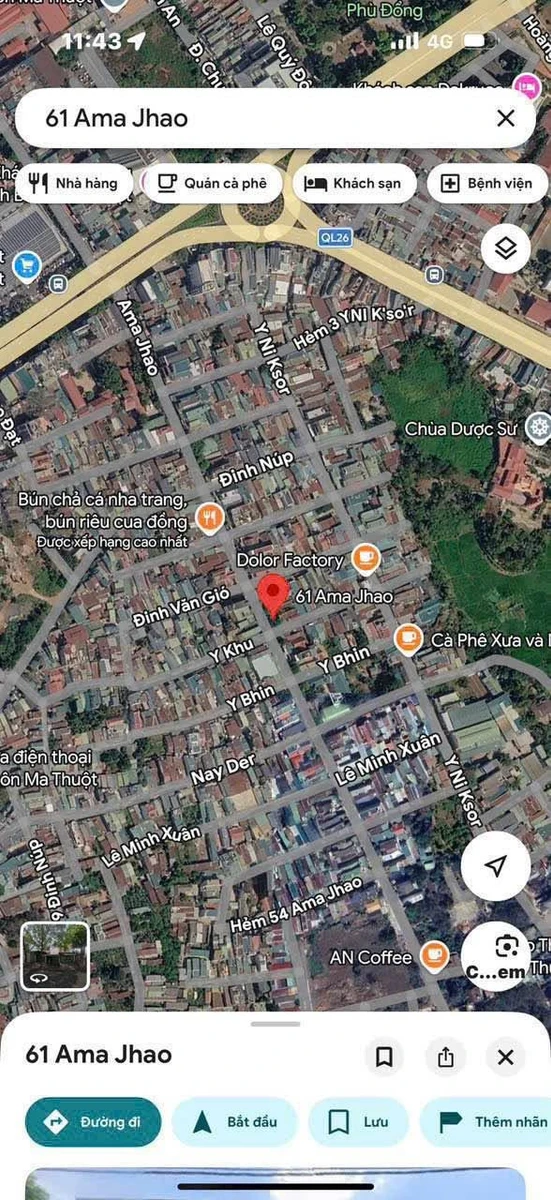 Bán đất mặt tiền đường Ama Jhao, Phường Tân Lập, Buôn Ma Thuột, 5x21m, 6,6 tỷ - Ảnh thu nhỏ 2