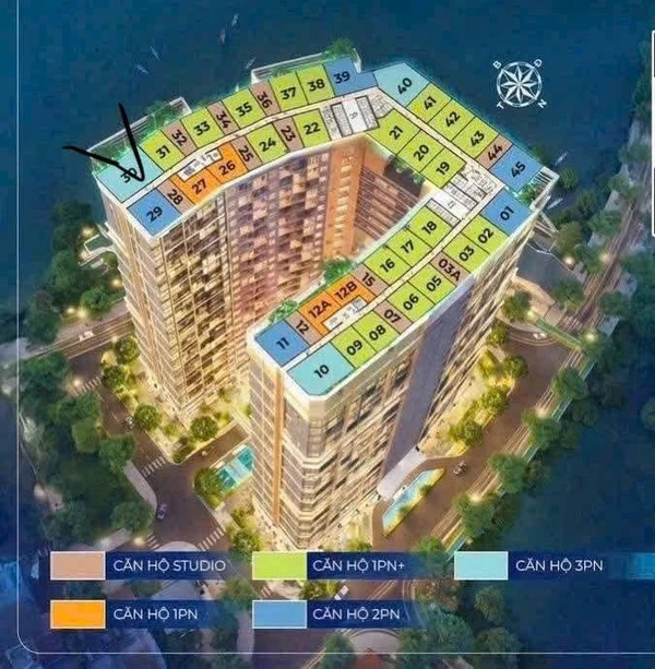 Bán căn hộ 3PN 114,8m² The Charm Nha Trang 7,863 tỷ