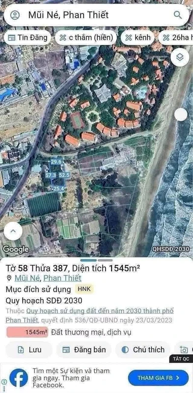Bán đất mặt tiền Chế Lan Viên Mũi Né 1.700m²