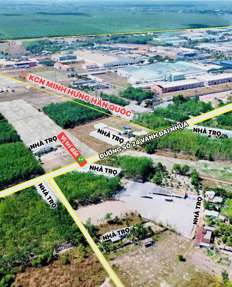Bán đất mặt tiền kinh doanh 225m2 KCN Minh Hưng Bình Dương - Ảnh 1