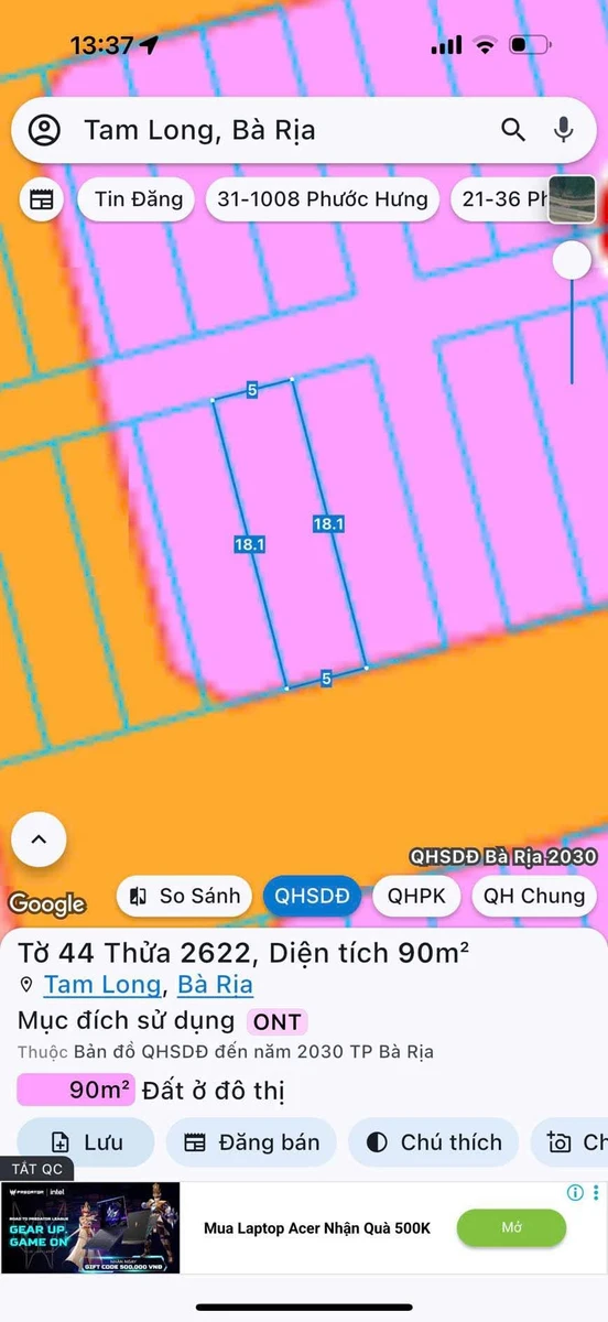 Bán đất thổ cư Hòa Long Bà Rịa 90m² giá 2.05 tỷ - Ảnh thu nhỏ 3