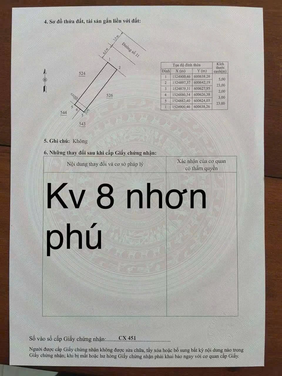 Bán lô đất nền Nhơn Phú Quy Nhơn 115m² giá 2 tỷ 950 triệu - Ảnh 1