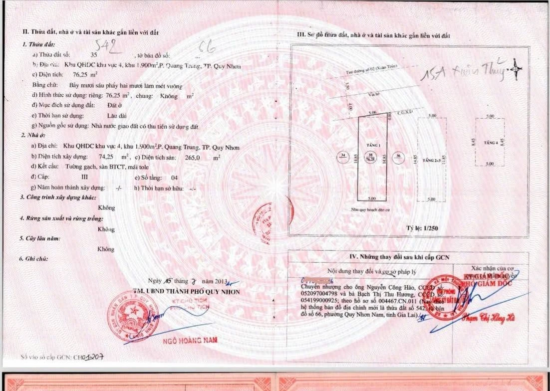 Bán nhà mặt tiền Xuân Thủy Quy Nhơn, 265m², 8.35 tỷ - Ảnh 1