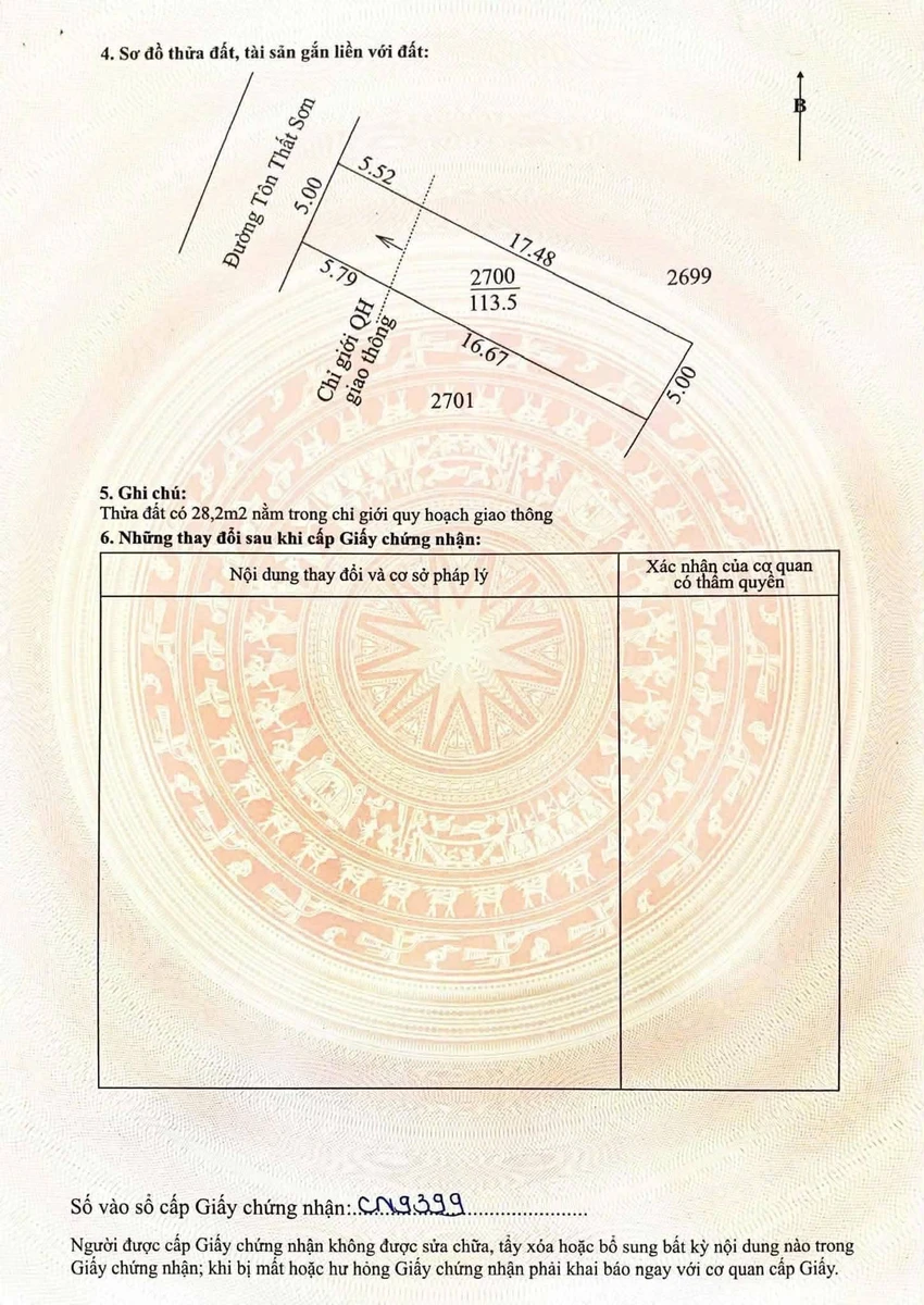 Bán 2 lô đất liền kề mặt tiền Tôn Thất Sơn, Thủy Phương, Huế, 110-113m², 1,7 tỷ/lô - Ảnh thu nhỏ 5