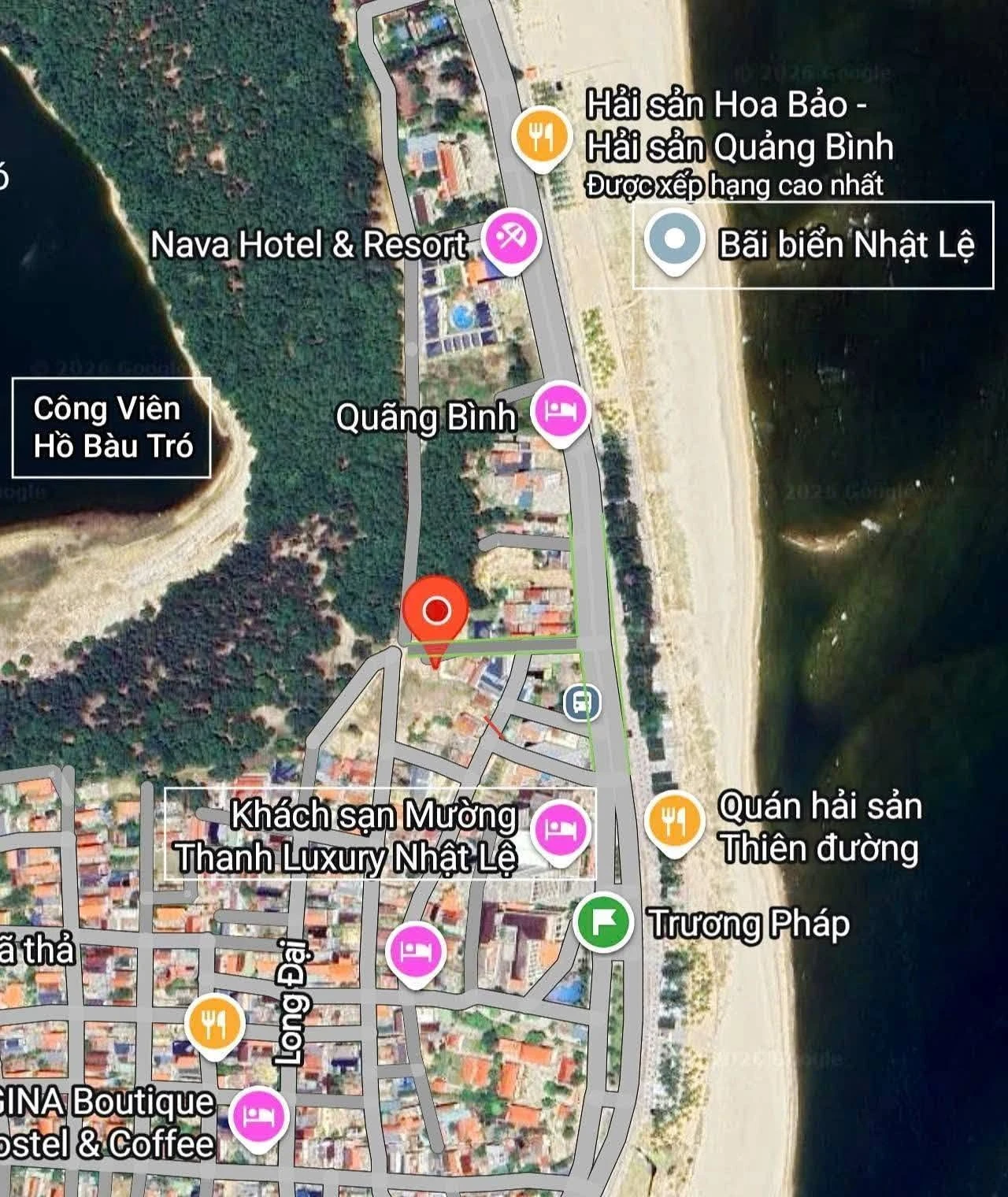 Bán đất 160m2 full thổ cư 2 mặt tiền sát hồ Bàu Tró, Hải Thành, Đồng Hới - Ảnh 1