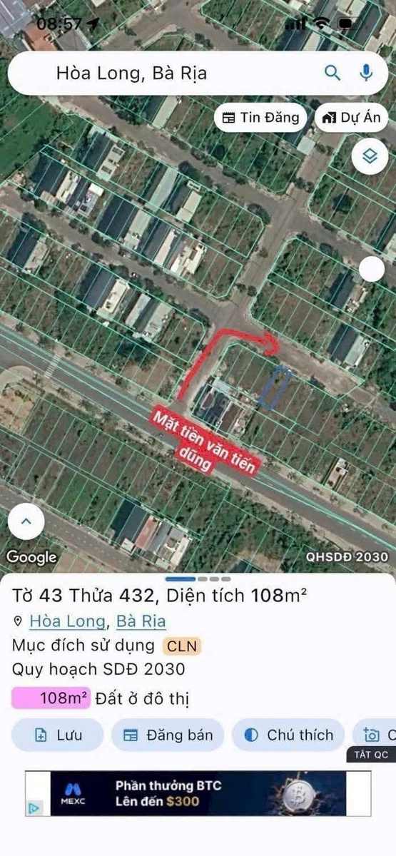 Bán lô đất 6x18m (108m2) đường Gò Cát 8, Hòa Long, TP Bà Rịa, giá 2,3 tỷ - Ảnh thu nhỏ 4
