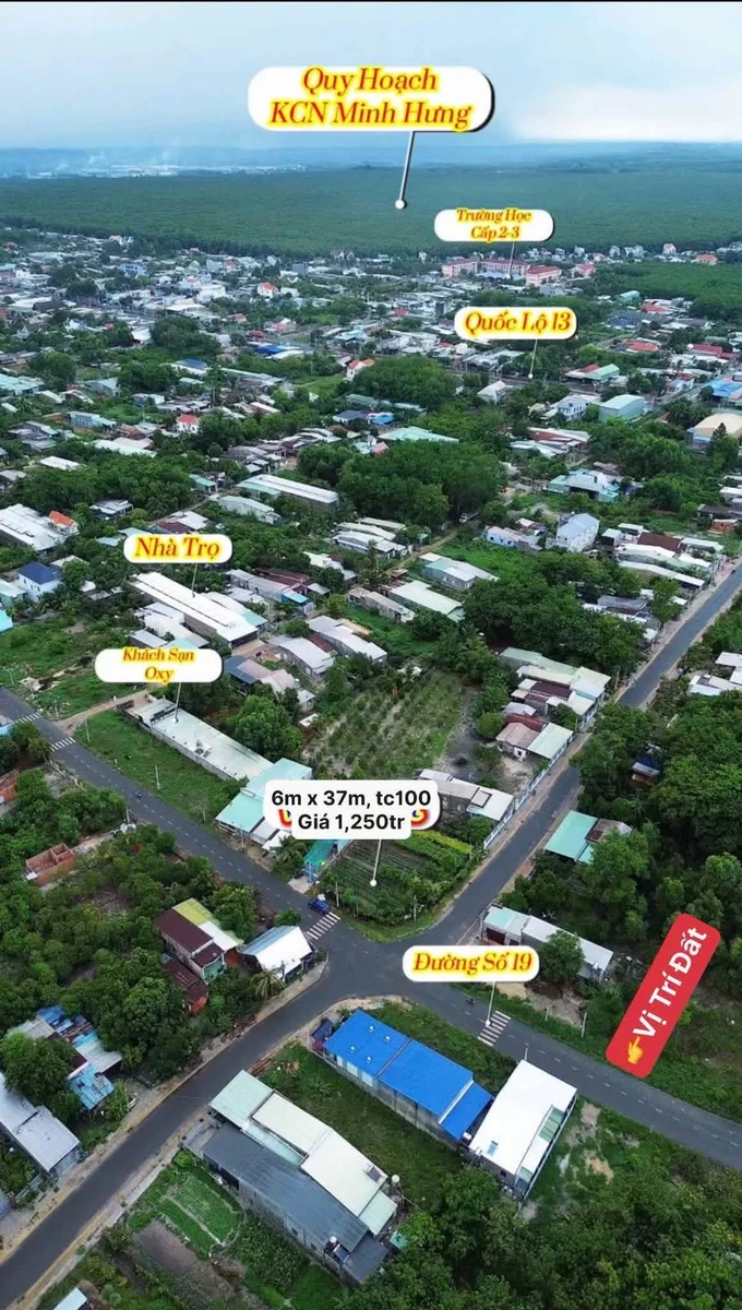 Bán đất Minh Hưng 100m2 giá 900tr, gần KCN - Ảnh thu nhỏ 2