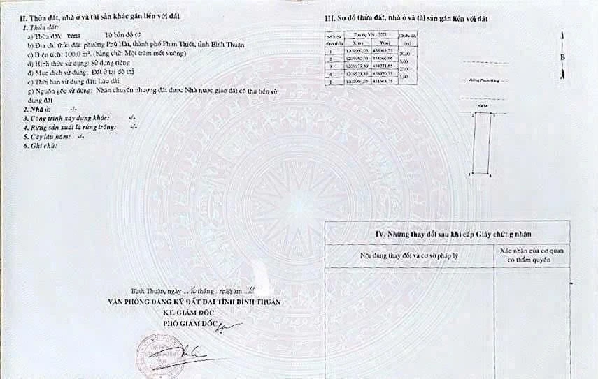 Bán lô đất thổ cư mặt tiền Phạm Hùng Phan Thiết 100m2, 4 tỷ 3 - Ảnh 1