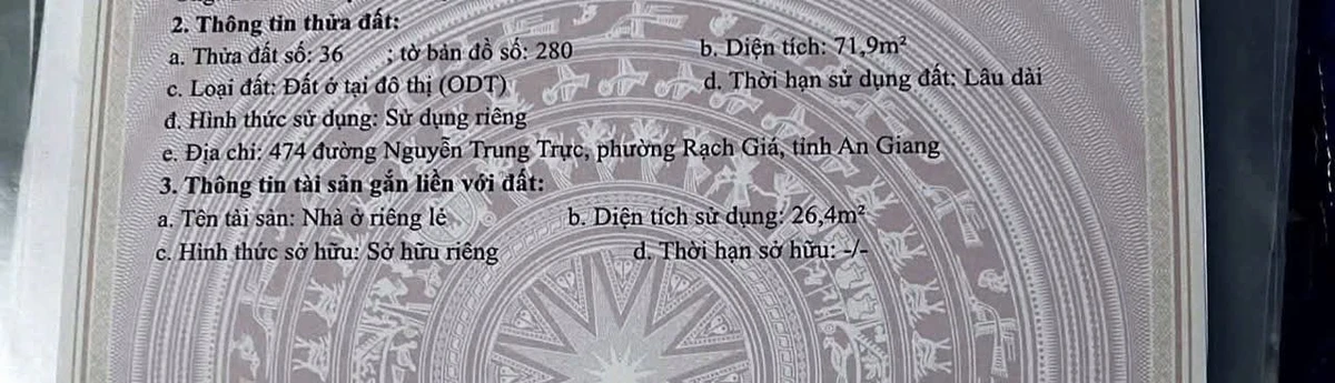 Bán 2 nhà mặt tiền Nguyễn Trung Trực, Rạch Giá, An Giang, 12 tỷ - Ảnh 1
