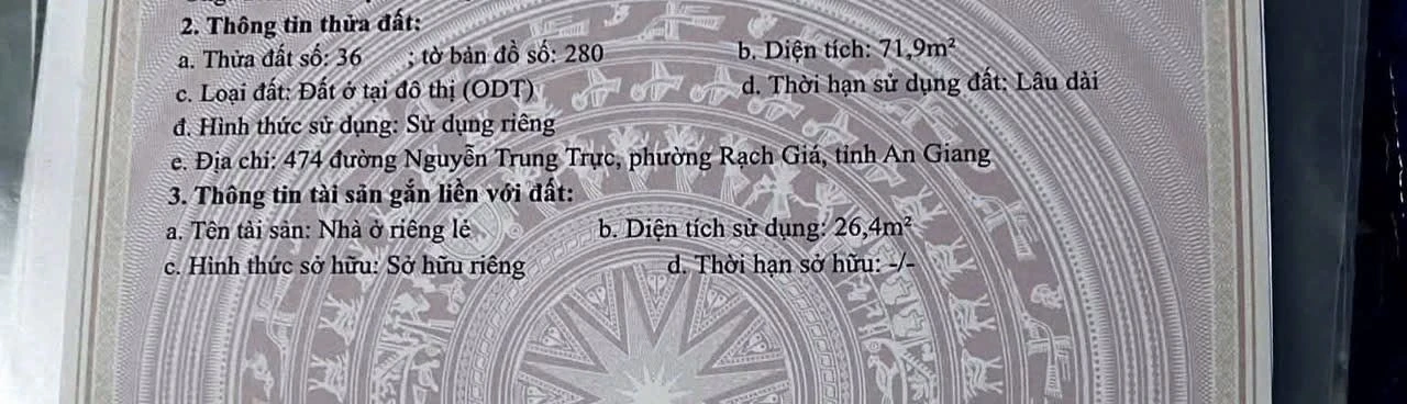 Bán 2 nhà mặt tiền Nguyễn Trung Trực, Rạch Giá, An Giang, 12 tỷ - Ảnh 1