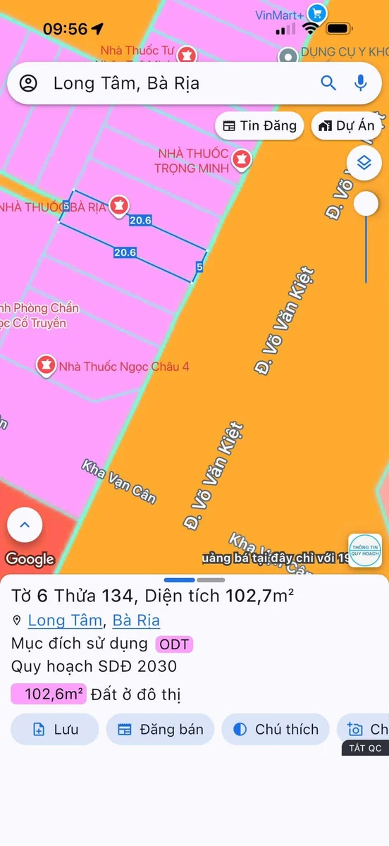 Bán cặp liền kề mặt tiền Võ Văn Kiệt, 205m2, Bà Rịa - Ảnh thu nhỏ 4