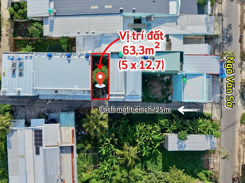 Bán đất hẻm Ngô Văn Sở Rạch Giá 63m² 1tỷ 050tr