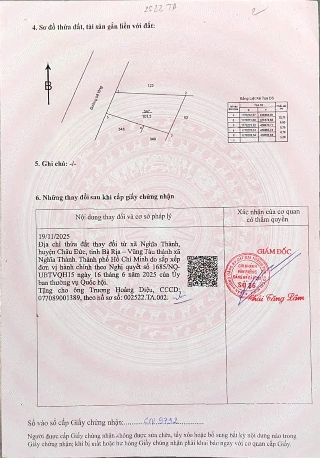 Bán đất mặt tiền đường 29 75m² Sonadezi Nghĩa Thành 640 triệu - Ảnh 1
