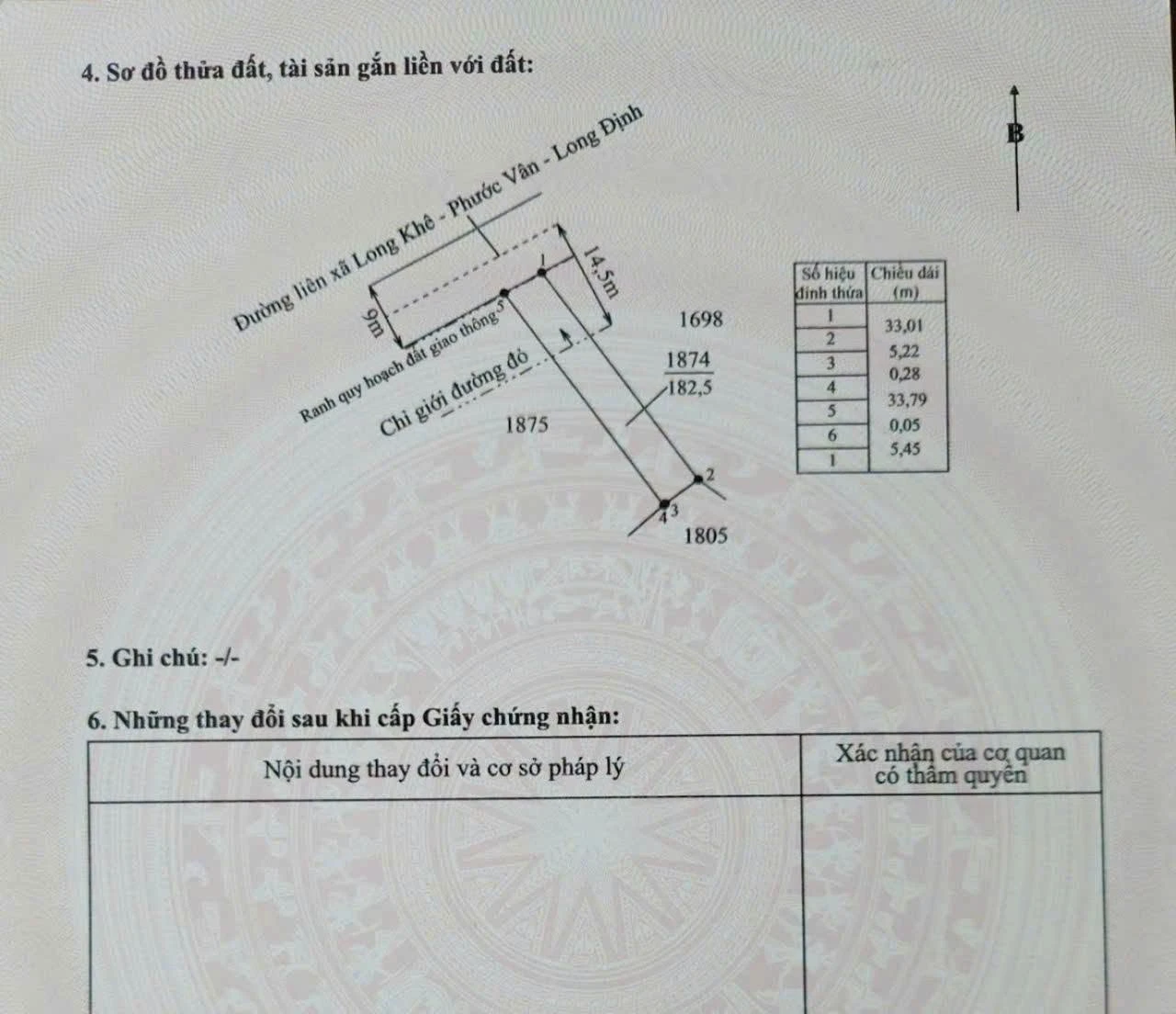 Bán lô đất mặt tiền 5,5x33m (182m2) giá 1,75 tỷ tại xã Long Khê, Cần Đước - Ảnh 1