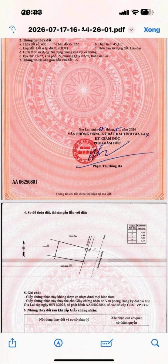 Bán đất mặt tiền Hoàng Văn Thụ Quy Nhơn 45m² 4 tỷ - Ảnh thu nhỏ 2