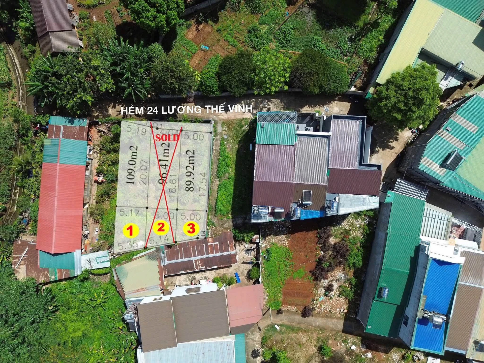 Bán đất thổ cư 5x20m nở hậu hẻm 24 Lương Thế Vinh, Buôn Ma Thuột giá 2 tỷ 650 triệu - Ảnh 1