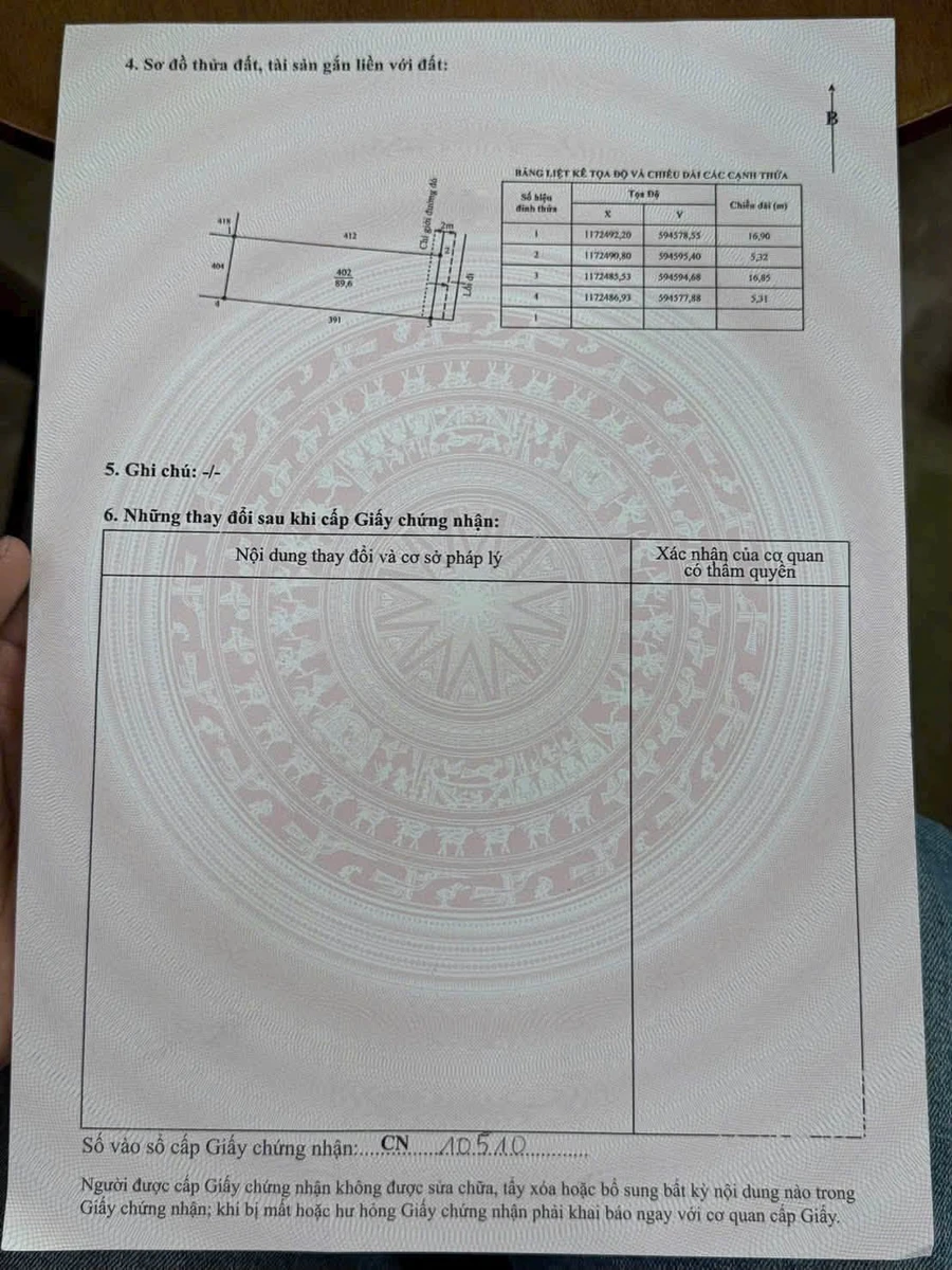 Bán đất thổ cư 89m2 giá 600 triệu tại Xã Mỹ Lộc (Phước Lâm) - Ảnh 1