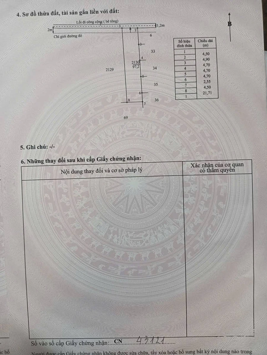 Bán đất nền mặt tiền đường 2,5m 4x22m giá 850 triệu tại Xã Mỹ Lộc, Cần Giuộc, Long An - Ảnh thu nhỏ 3