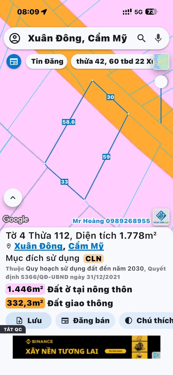 Bán đất 1.778 m² mặt tiền đường, gần chợ Láng Me, Xuân Đông, Đồng Nai - Ảnh thu nhỏ 2