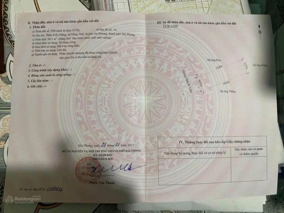 60m2 mặt đường Kiều Đồng Hồng Thái An Dương - Ảnh 1