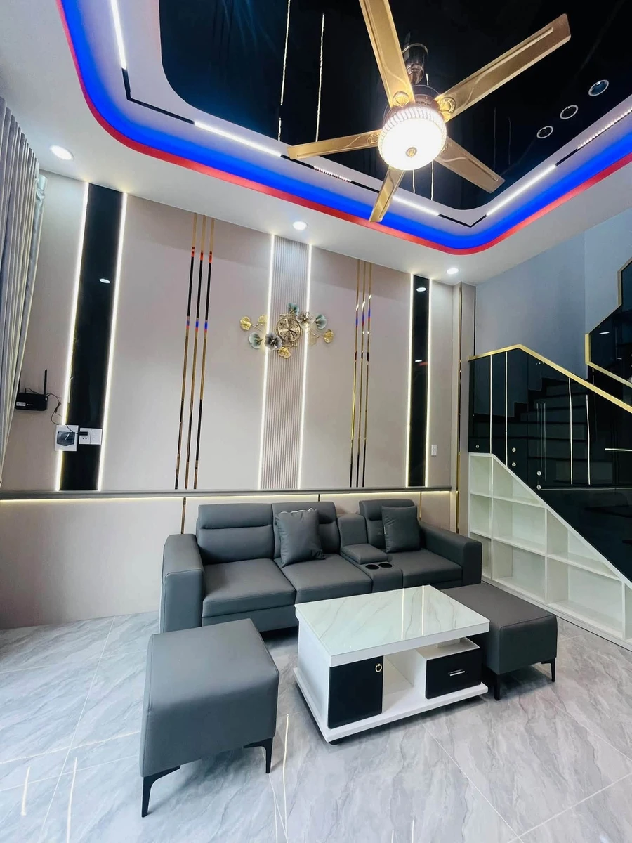 Bán nhà 1 trệt 1 lầu 70m2, 3PN 2WC, sổ hồng riêng gần chợ Bình Điền, Bình Chánh - Ảnh thu nhỏ 3